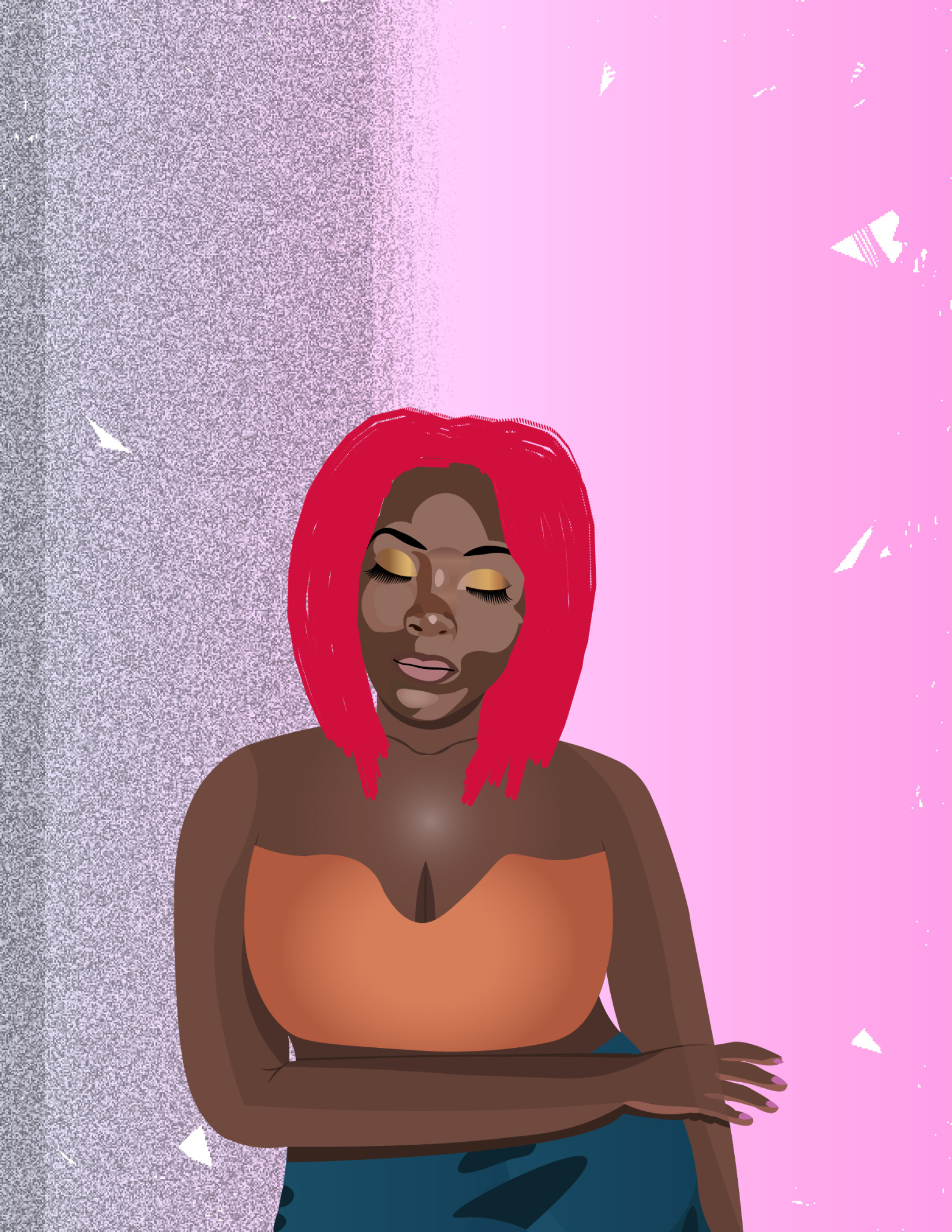 Digital portrait inspired by Jhene Aiko