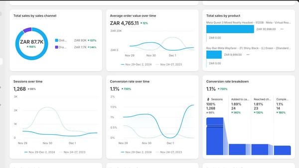 Analytics preview from the Black November campaign case study