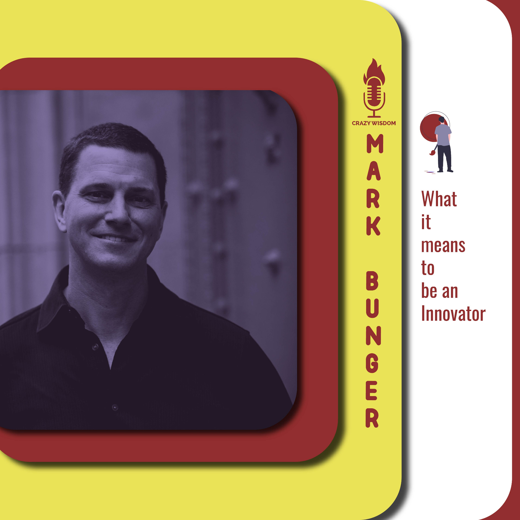 Crazy Wisdom audiogram artwork featuring Mark Bunger