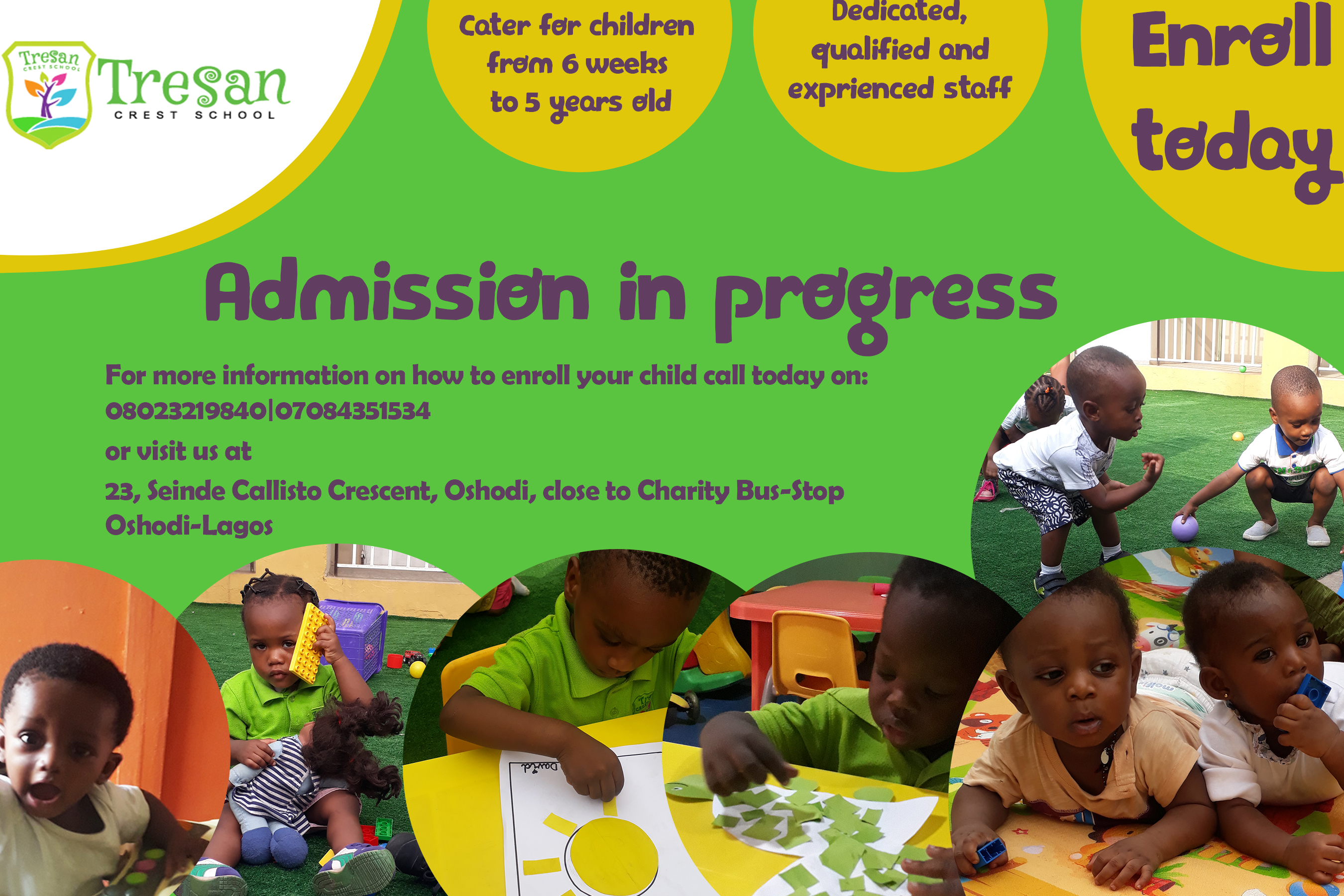 Banner designed for Tresan Crest School in Lagos
